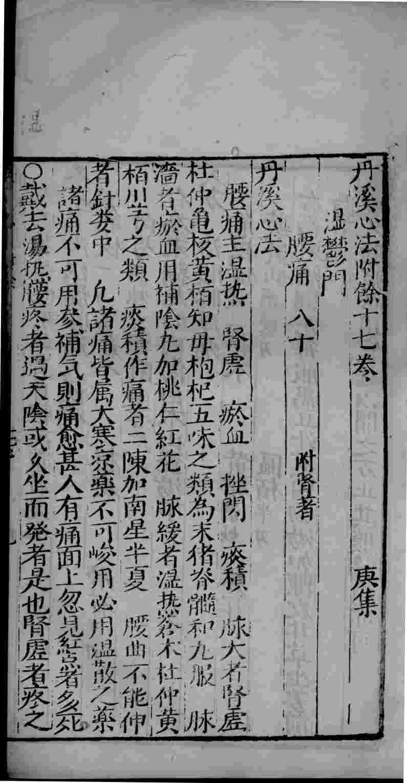 丹溪心法附余  卷17-18